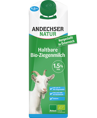 Andechser Lait de chèvre demi écrème 1.5% bio 1L